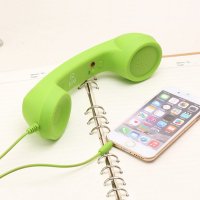 Телефонная ретро трубка для смартфона зелёная