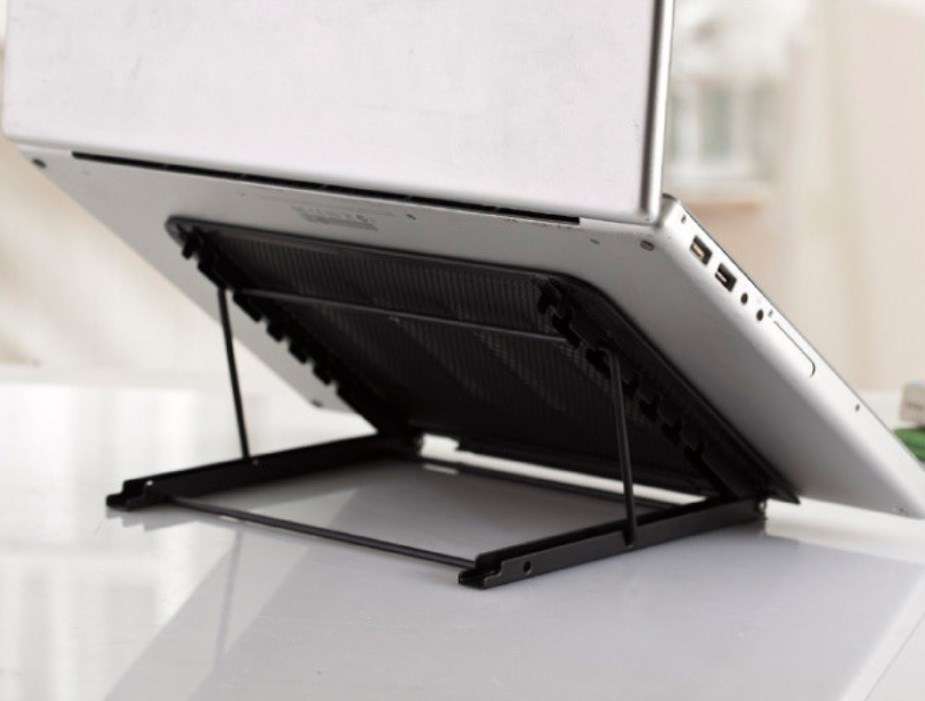 Складная металлическая подставка для ноутбука и планшета Base Flat Table, регулируемая
